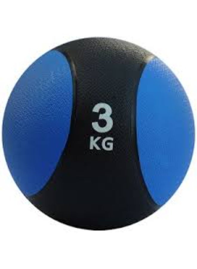 Rubber Medicine Ball - Multi Color 3 kg, Ball for Rehabilitation and Fitness - Image 4